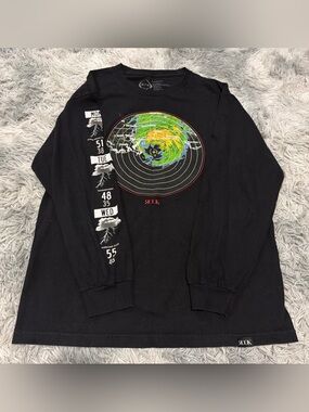 ROOK Men Shirt Large Black Graphic Tee Logo Short Sleeve